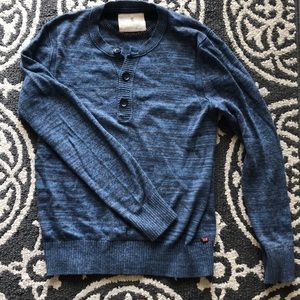 Banana Republic Blue Cozy Buttoned Sweater